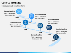 Curved Timeline PPT Slide 5