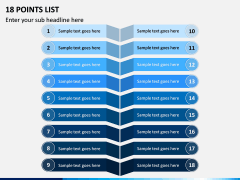 18 Points List PPT Slide 1