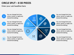 Circle Split – 8 3d Pieces PPT Slide 1