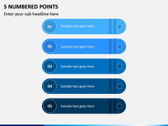 5 Numbered Points PPT Slide 1