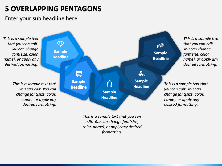 5 Overlapping Pentagons PPT Slide 1