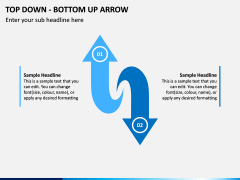 Top Down Bottom Up Arrow PPT Slide 2