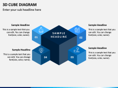 3D Cube Diagram PPT Slide 2