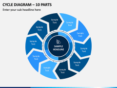 Cycle Diagram - 10 Parts PPT Slide 1