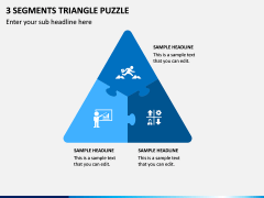 3 Segments Triangle Puzzle PPT Slide 1