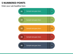 5 Numbered Points PPT Slide 2