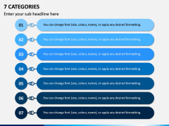 7 Categories PPT Slide 1
