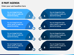8 Part Agenda PPT Slide 1