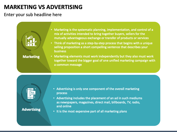 Marketing Vs Advertising PPT Slide 1