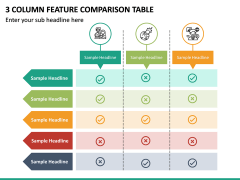 3 Column Feature Comparison Table PPT Slide 2