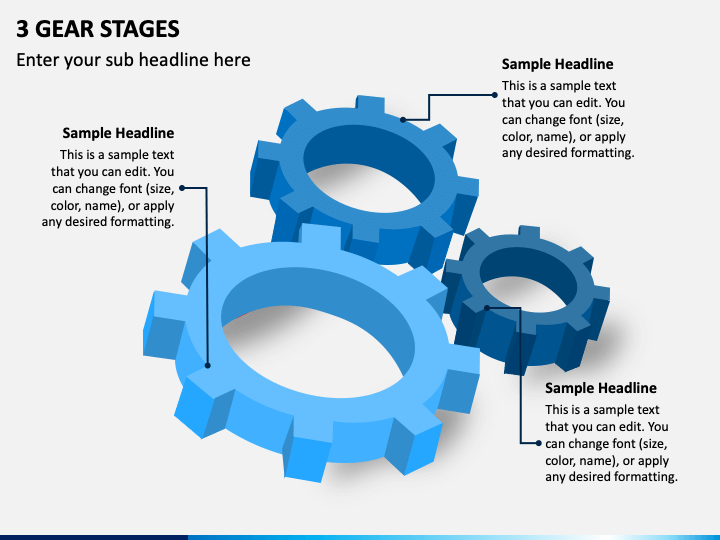 3 Gear Stages PPT Slide 1