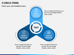 3 Circle Items PPT Slide 1