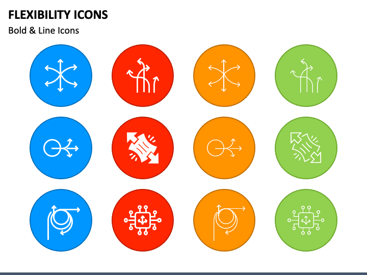 Flexibility Icons PPT Slide 1