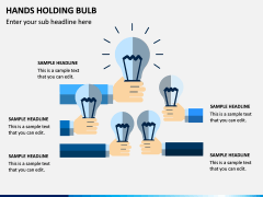 Hands Holding Bulb PPT Slide 1