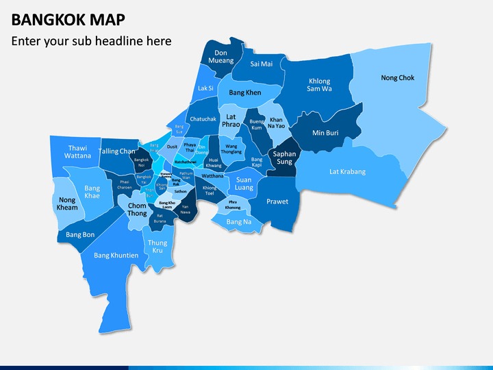 Bangkok Map PPT Slide 1