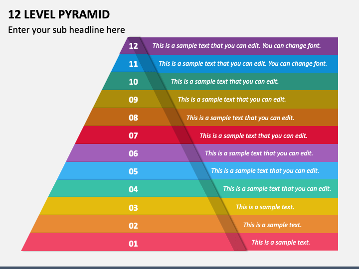12 Level Pyramid PPT Slide 1