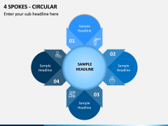4 Spokes - Circular PPT Slide 1