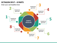 Octagon Split – 8 Parts PPT Slide 2