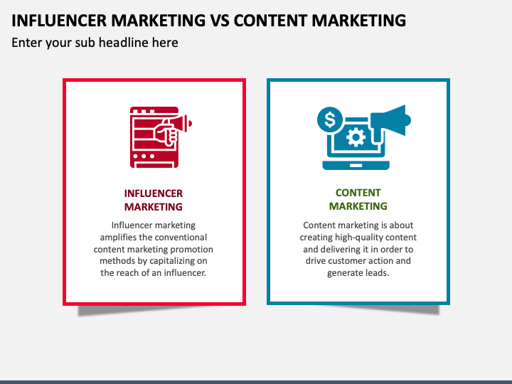 Influencer Marketing Vs Content Marketing PPT Slide 1