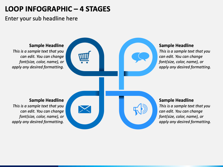 Loop Infographic - 4 Stages PPT Slide 1