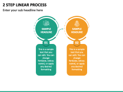 2 Step Linear Process PPT Slide 2