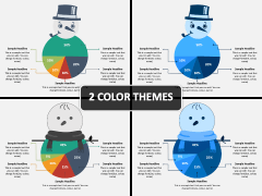 Snowman Pie Chart PPT Cover Slide