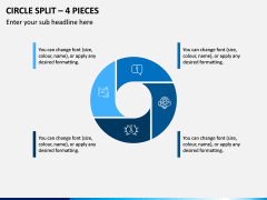 Circle Split – 4 Pieces PPT Slide 1