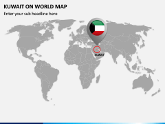 Kuwait on World Map PPT Slide 2