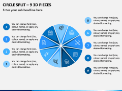 Circle Split – 9 3d Pieces PPT Slide 1