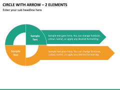 Circle with Arrow – 2 Elements PPT Slide 2