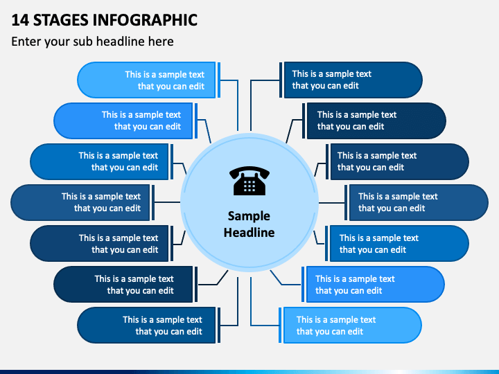 14 Stages Infographic PPT Slide 1