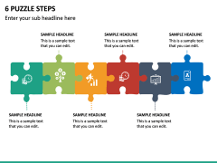 6 Puzzle Steps PPT Slide 2