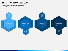 4 Step Horizontal Flow PPT Slide 1