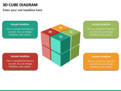 3D Cube Diagram PPT Slide 3