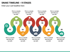 Snake Timeline - 9 Stages PPT Slide 2