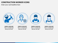 Construction Worker Icons PPT Slide 4