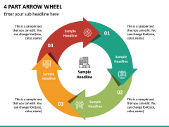 4 Part Arrow Wheel PPT Slide 2