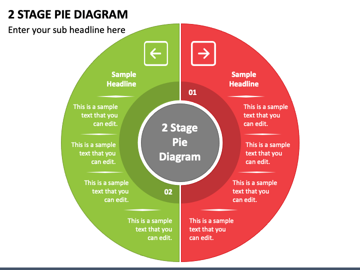 2 Stage Pie Diagram PPT Slide 1