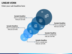 Linear Venn Diagram PPT Slide 3