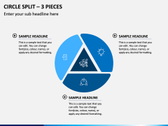 Circle Split – 3 Pieces PPT Slide 1