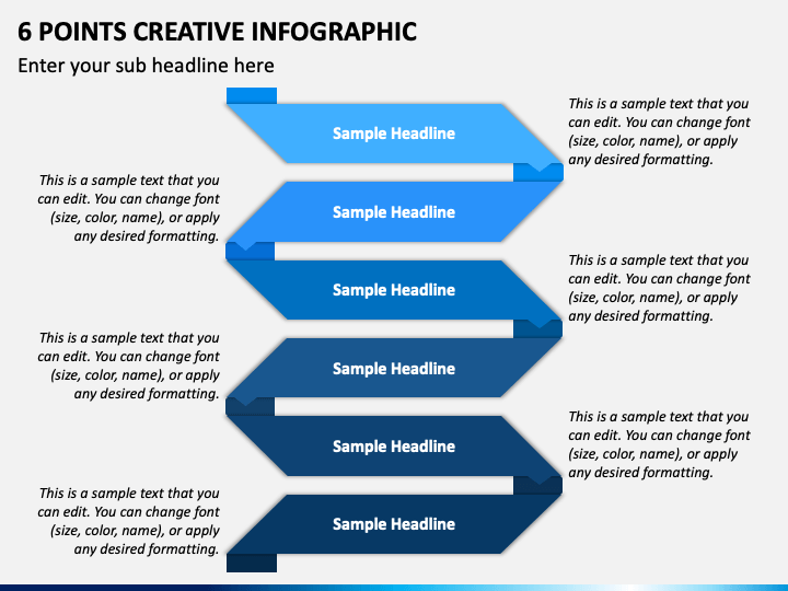6 Points Creative Infographic PPT Slide 1