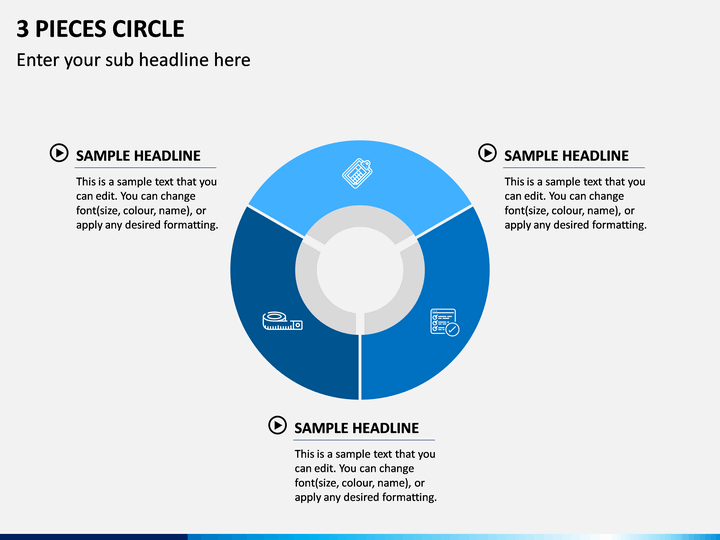 3 Pieces Circle PPT Slide 1