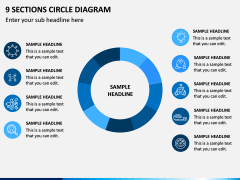 9 Sections Circle Diagram PPT Slide 1