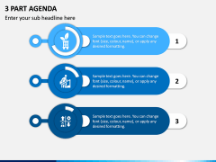 3 Part Agenda PPT Slide 1