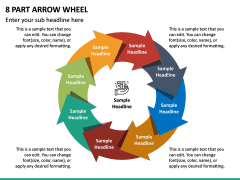 8 Part Arrow Wheel PPT Slide 2