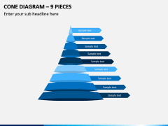 Cone Diagram – 9 Pieces PPT Slide 1