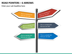 Road Pointers - 6 Arrows PPT Slide 2