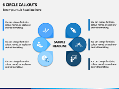 6 Circle Callouts PPT Slide 1