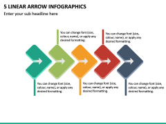 5 Linear Arrow Infographics PPT Slide 2