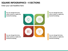 Square Infographics – 4 Sections PPT Slide 2